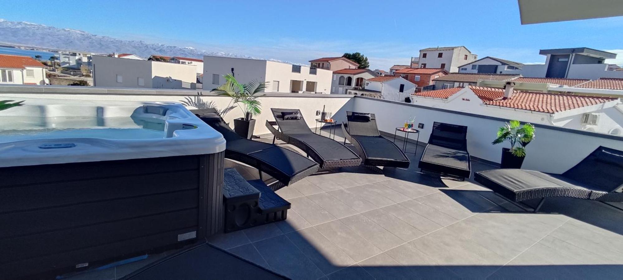 Luxurioeses Penthouse Welle Mit Whirlpool, Grill Und Meerblick Vir Exterior photo